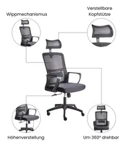 Bürostuhl MONARCH Schwarz_1073740
