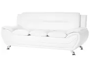 Sofa 3-Sitzer LEIRA Kunstleder Weiß_1058836