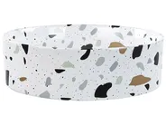 Aufsatzwaschbecken NULES ⌀ 40 cm Keramik Terrazzo Optik Terrazzo Weiß_935056