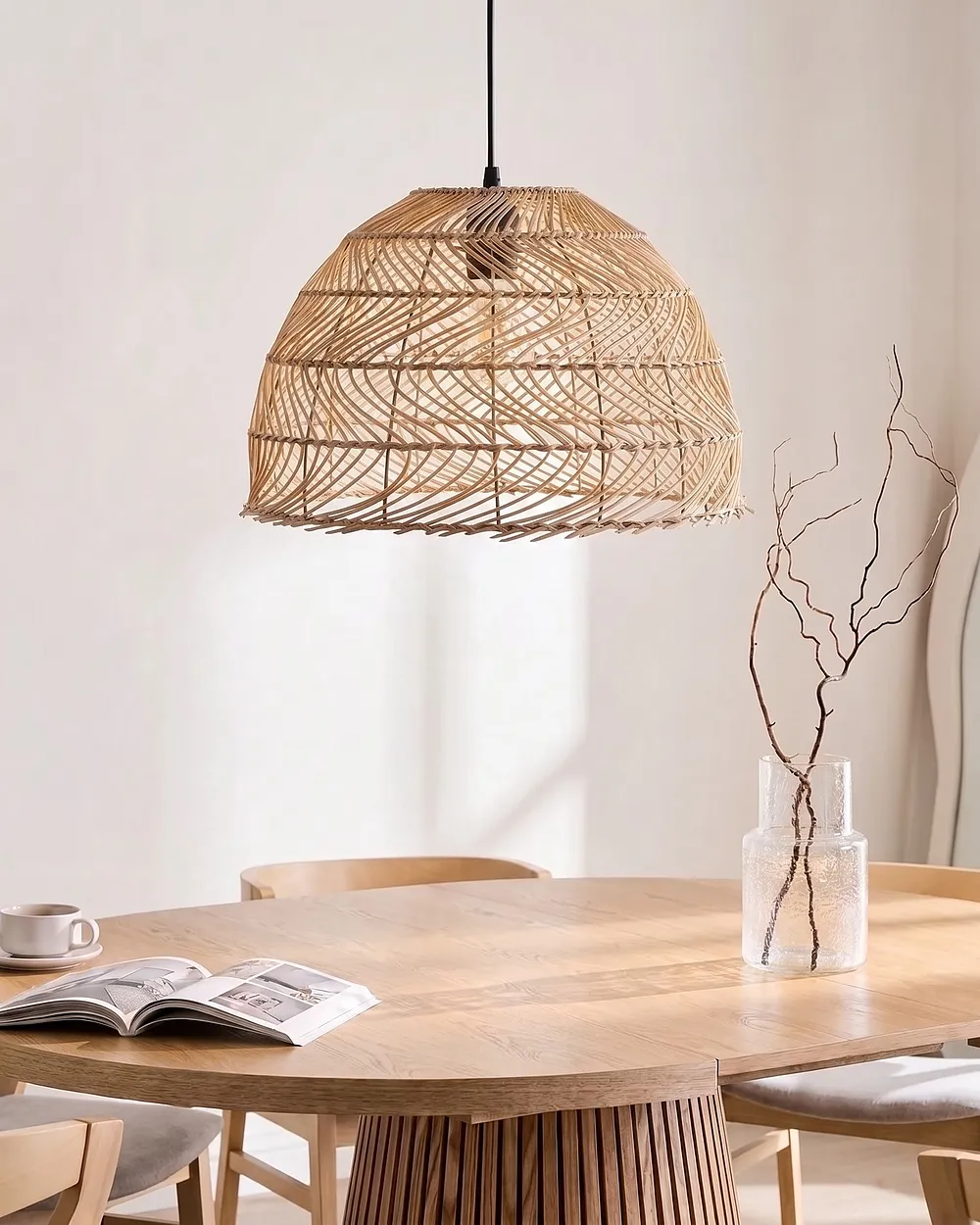 Pendant Lamp SELENGE Rattan Light Brown_1154837