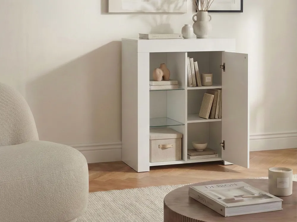Sideboard mit LED-Beleuchtung KAMLOOPS Weiß_1051302