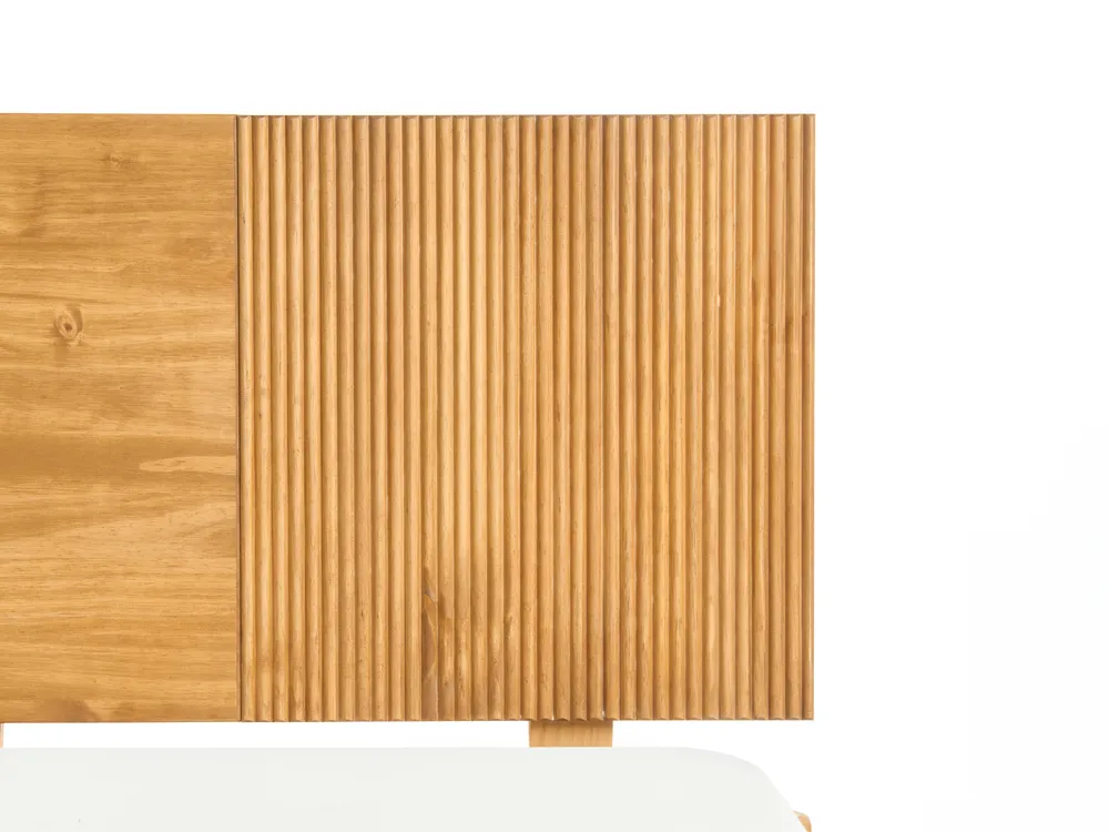 Bedroom Set Pine Wood FLAVIGNAC 140 x 200 cm (EU Double) Light Brown_1118493