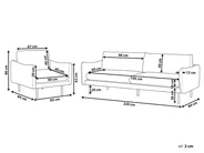 Sofa Set 4-Sitzer VINTERBRO Samtstoff Grau_900588