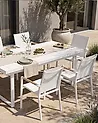 Gartenstuhl 6er Set BUSSETO Metall Weiß