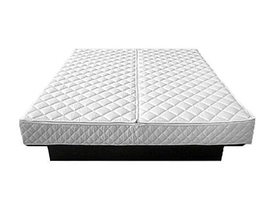 Wasserbett Samtstoff BAJONNA 180 x 200 cm Cremeweiß_1009626