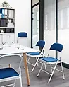 Klappstuhl 4er Set SPARKS Metall Blau / Weiß