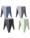 Gartenhocker 4er Set KARAVOS Bunt