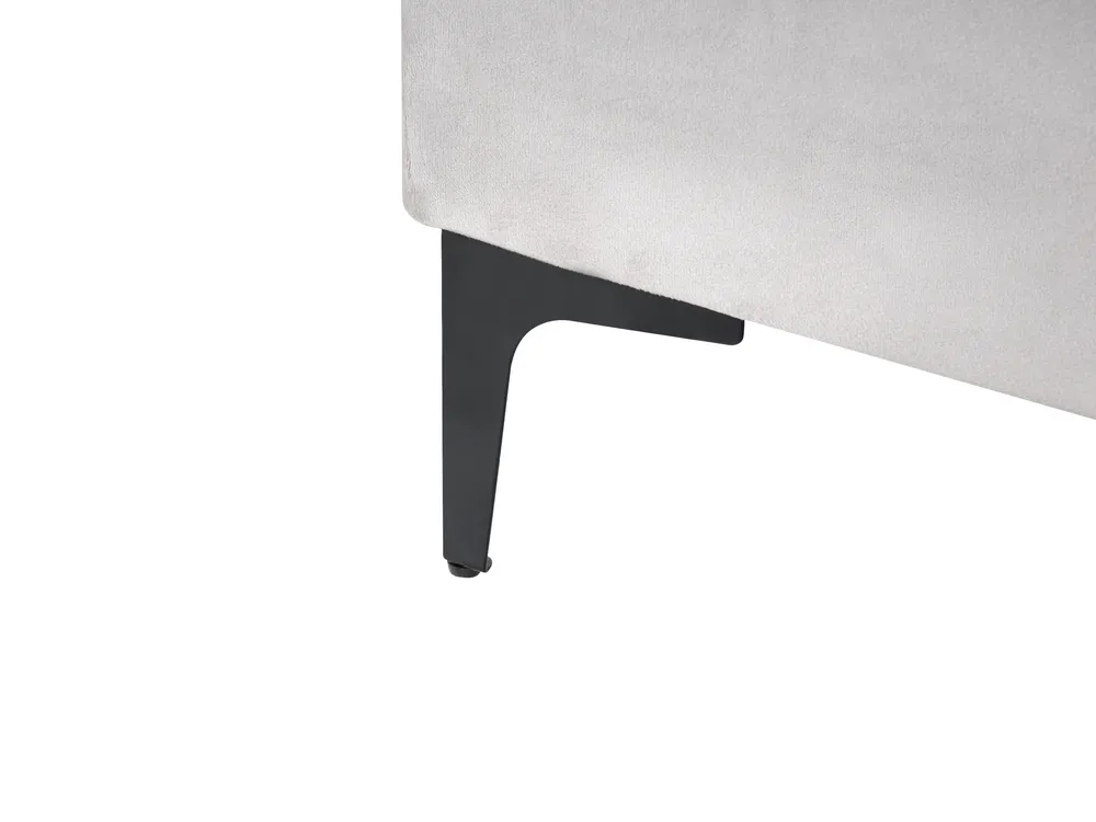 Krevet Samet SUZETTE 160 x 200 cm svijetlosivi_989483