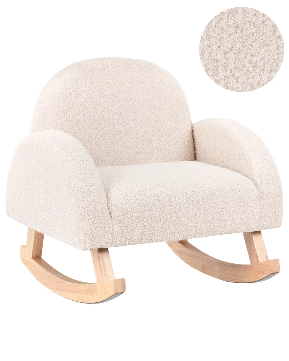 Kinderschaukelstuhl HUG Bouclé Hellbeige