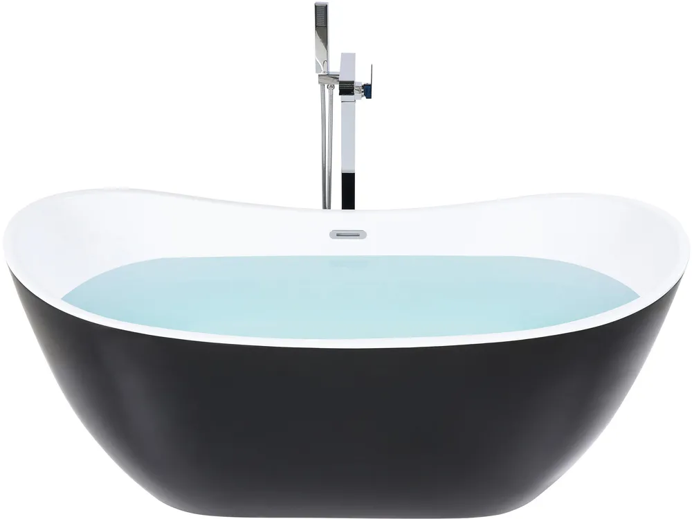 Freistehende Badewanne ANTIGUA 170 x 77 cm Schwarz