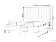 Bett verstellbar Bouclé DUKE II 180 x 200 cm Cremeweiß_1026065