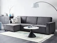 Eckschlafsofa 3-Sitzer ROMEDAL II Stoff Graphitgrau rechtsseitig_971442