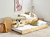Ausziehbett Kiefernholz PETIVILLE 90 x 200 cm Hellbraun
