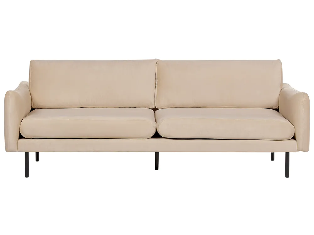 Sofa Set 4-Sitzer VINTERBRO Samtstoff Beige_897460