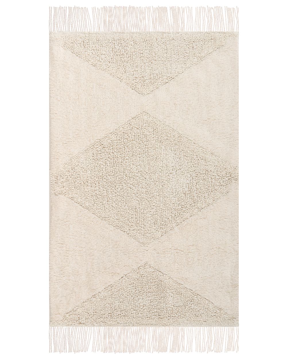 Kids Rug KHONOMA Beige 55 x 120 cm Cotton