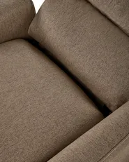 Recliner Chair SANDE with Footrest Fabric Brown_1039066