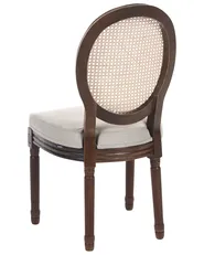Set of 2 Chairs NIVLOC Wood Dark Brown/ Beige_1095729