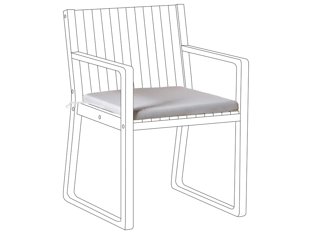Gartenstuhlkissen SASSARI PREMIUM 46 x 46 cm Hellgrau_991209