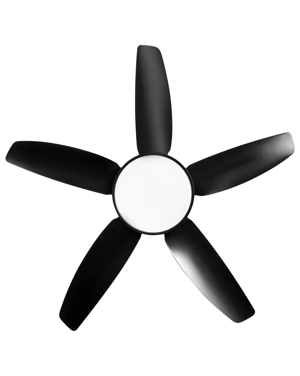 Ceiling Fan with Light LOUVET with Remote LED Black_1032210