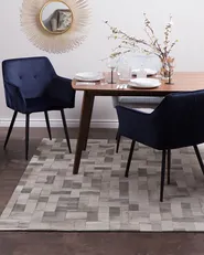 Set of 2 Dining Chairs JASMIN Velvet Dark Blue_710914