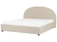 Bett mit Stauraum VAUCLUSE Stoff Sandbeige 180 x 200 cm_876849