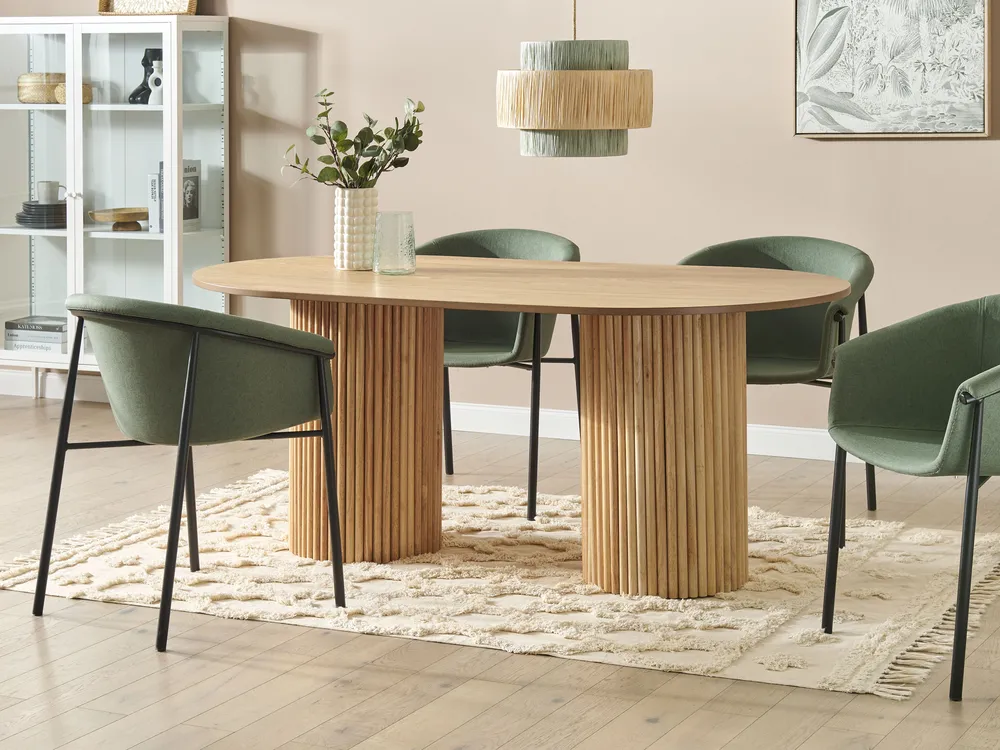 Esstisch SHERIDAN Naturfarbene Esche 180 cm 100 cm