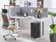 Desk Screen WALLY 80 x 40 cm Light Grey_800921