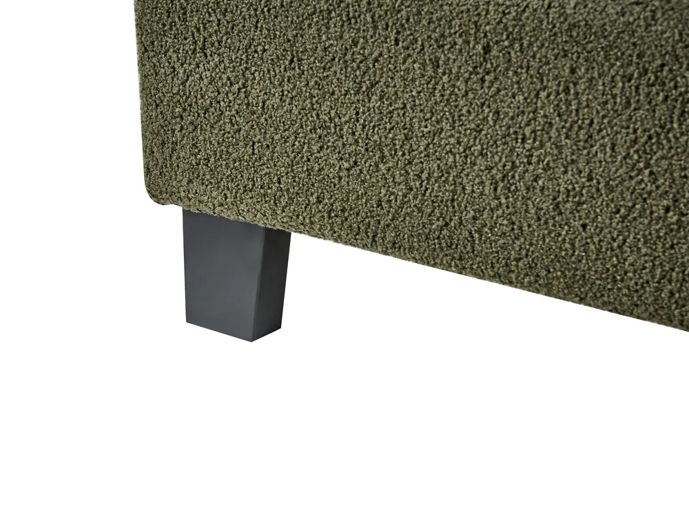 Bed without Headboard Boucle ROANNE 160 x 200 cm (EU King Size) Dark Green_992194