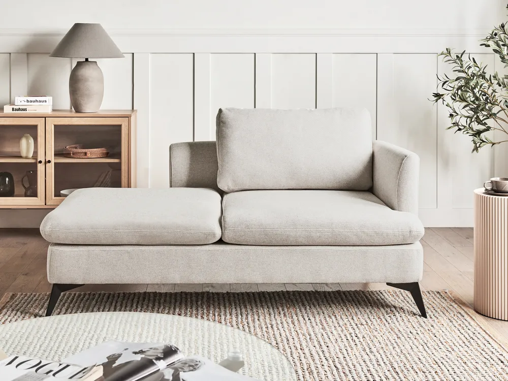 Rechtsseitige Chaiselongue SIEVOZ Stoff Hellbeige