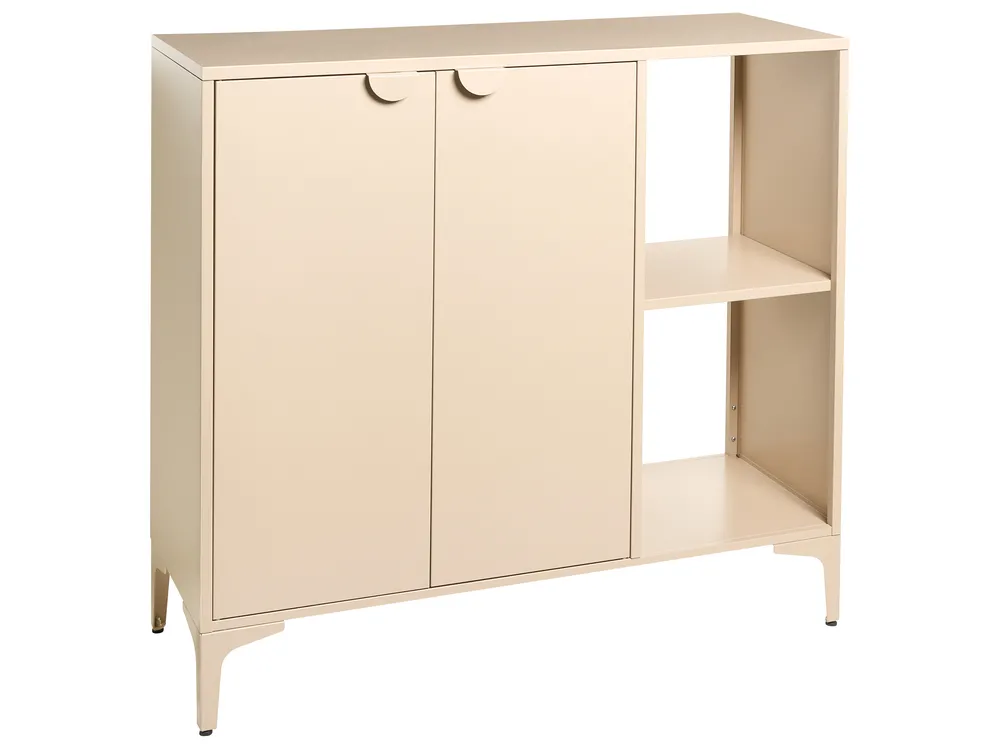 Sideboard mit 2 Türen ARDURA Metall Beige
