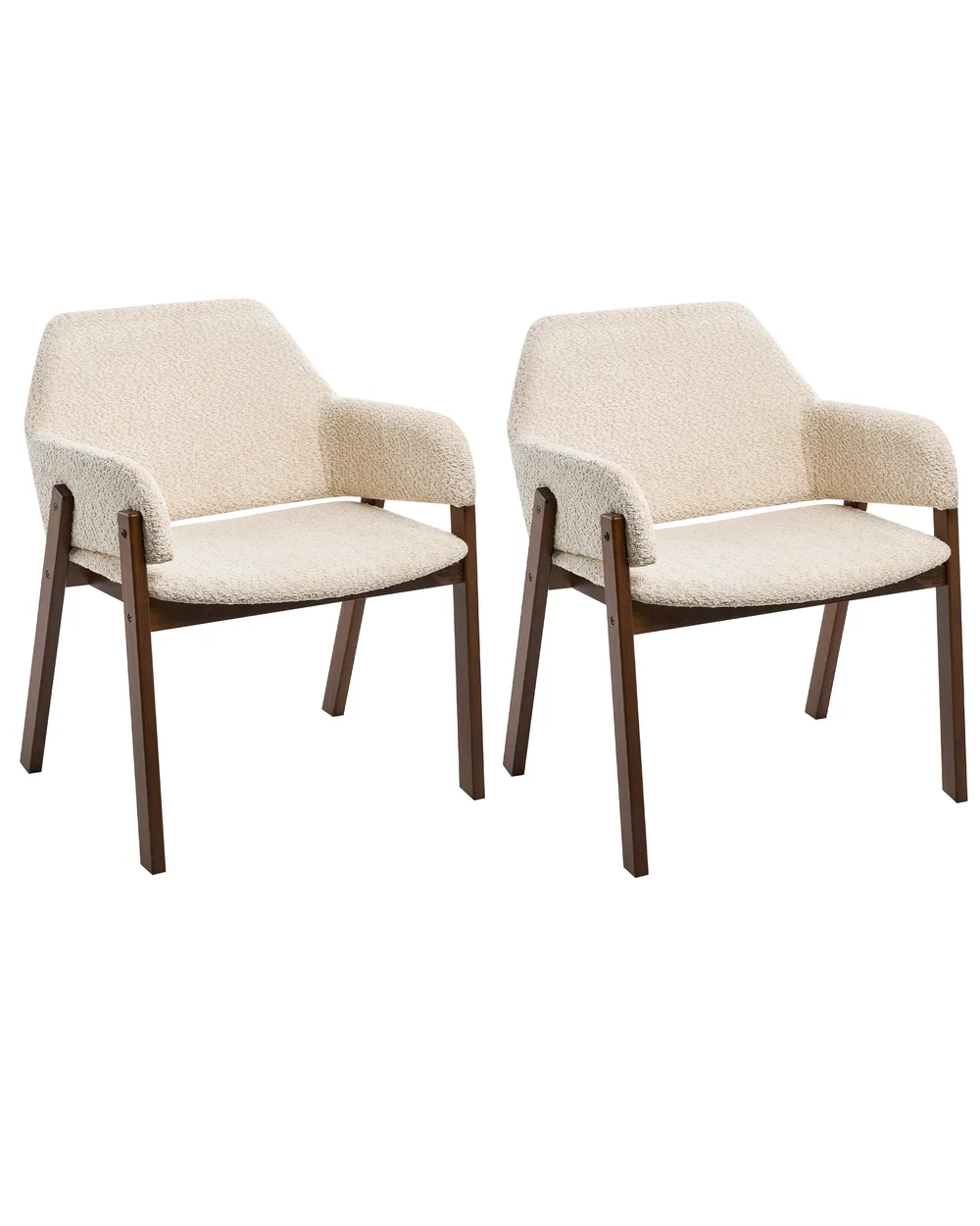 Esszimmerstuhl 2er Set ALBION Bouclé Hellbeige_1077539