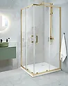 Duschkabine TELA 90 x 90 x 185 cm Gold