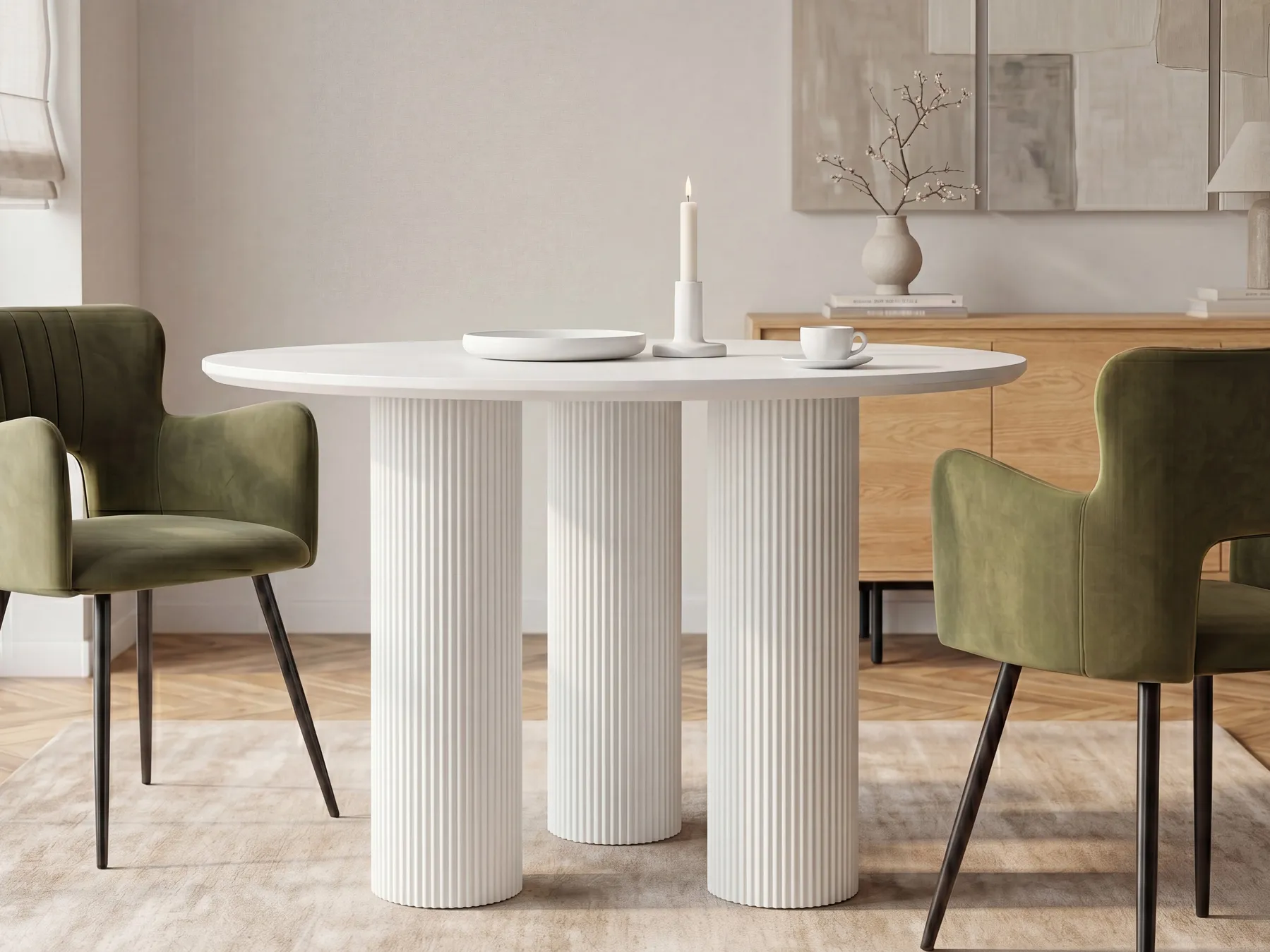 Esstisch TULEMALU Weiß 120 cm 120 cm_1085840