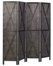 Raumteiler 4-teilig RIDANNA 163 cm 170 cm Dunkelbraun_874086