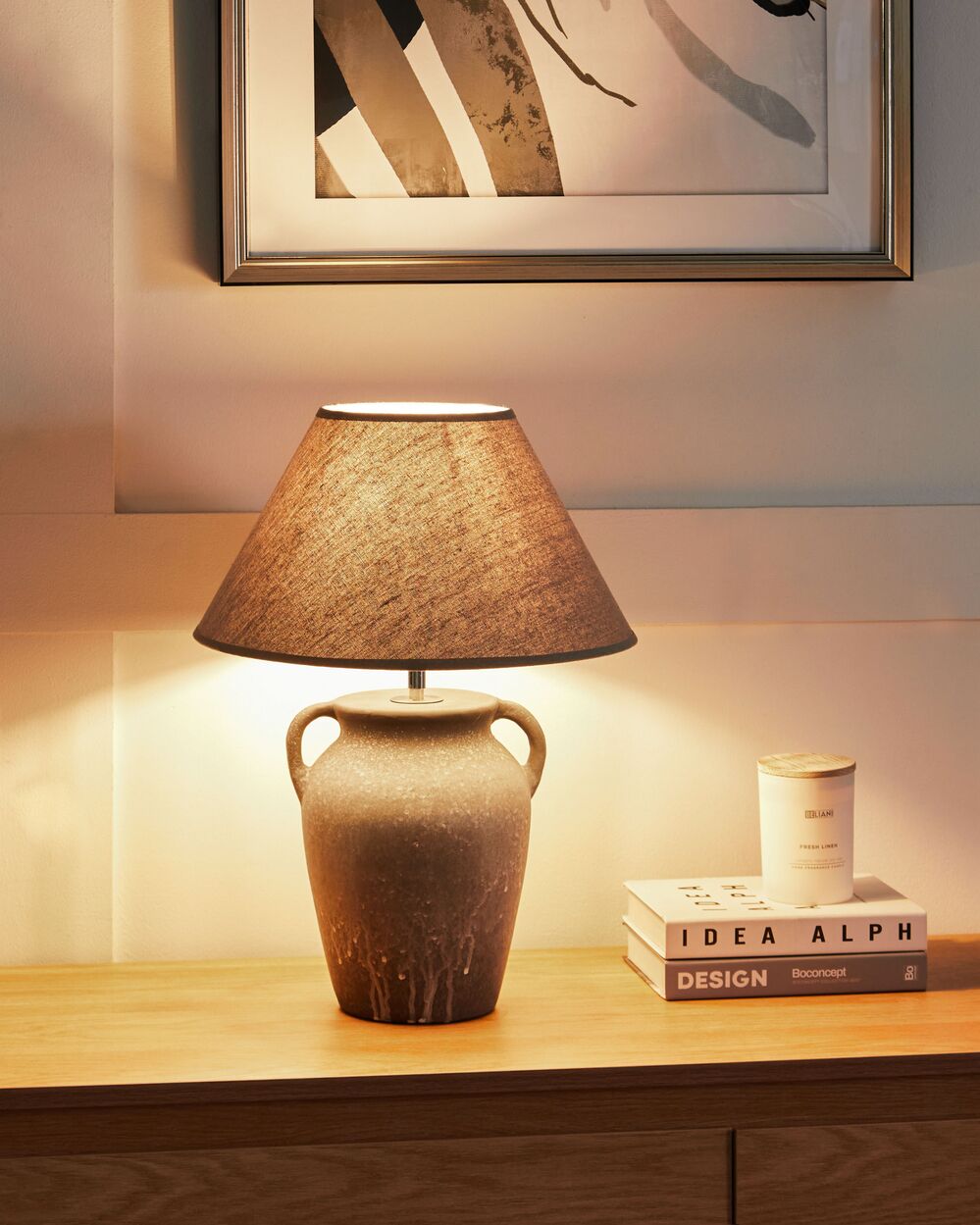 Table Lamp AGEFET Ceramic Grey