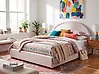 Bett mit Stauraum MOUZON Stoff Hellbeige 180 x 200 cm