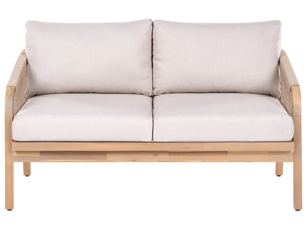 Gartensofa 2-Sitzer SUMBA Akazienholz Hellbraun