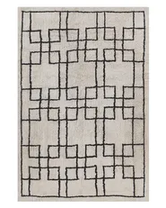 Rug TURHAL Beige 140 x 200 cm Cotton_817608