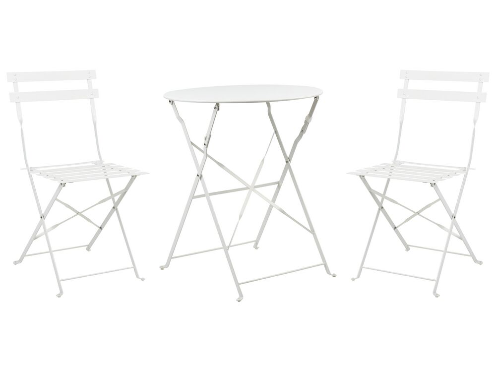 Ensemble bistrot Pliant FIORI Métal Blanc