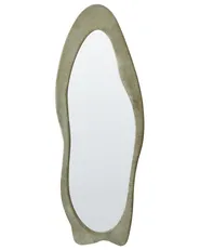 Wandspiegel REIGNY 57 cm 160 cm Samtstoff Olivgrün_903907