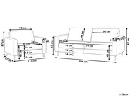 Sofa Set 4-Sitzer SAVALEN Stoff Cremeweiß_998093