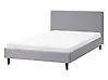 Bett mit Lattenrost Stoff FITOU 120 x 200 cm Hellgrau