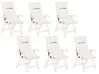 Sitzauflagen 6er Set JAVA/AMANTEA 50 x 70 cm Cremeweiß