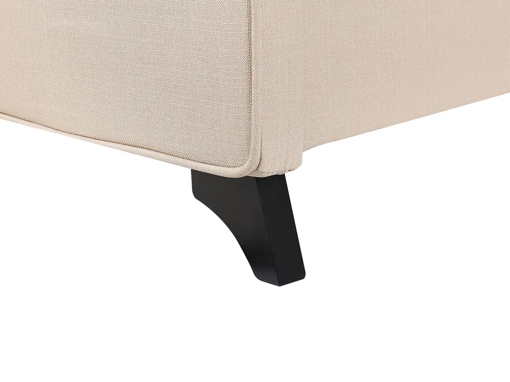 Bett mit Lattenrost Stoff AMBASSADOR 90 x 200 cm Beige_871053