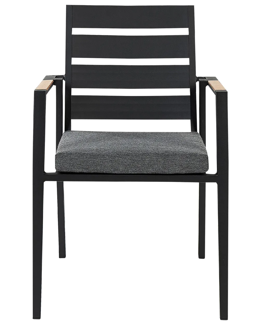 Set mit 6 Stühlen und Sitzkissen TAVIANO Metall Schwarz_841730