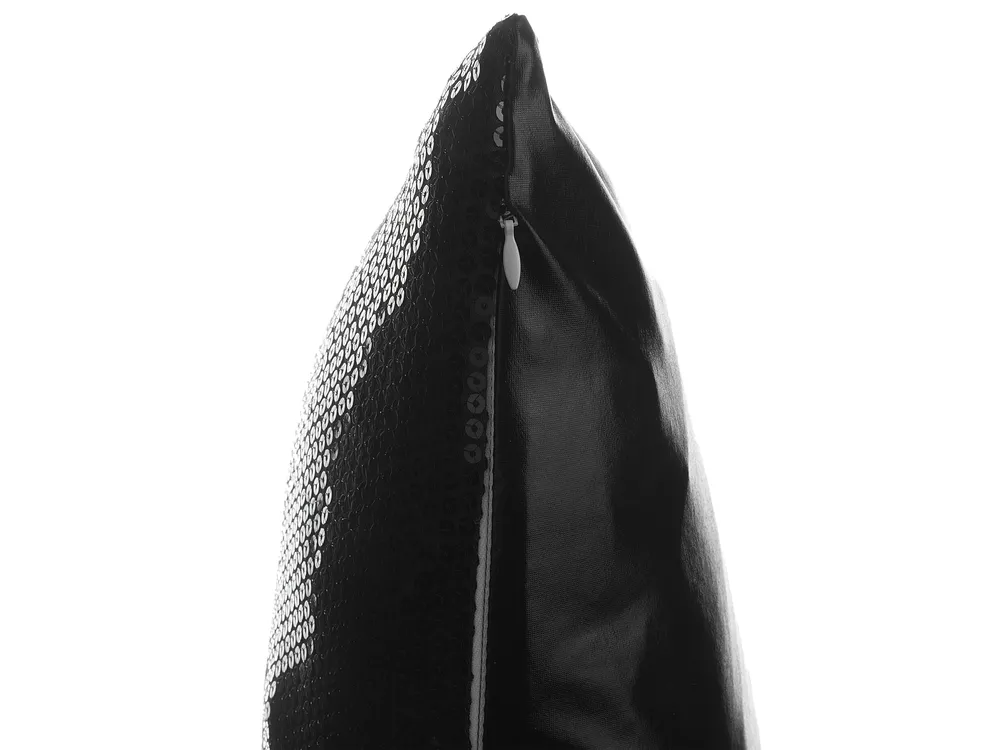 Dekokissen 2er Set ASTER 45 x 45 cm Schwarz Ohne Muster_770938