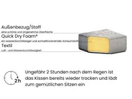 Lounge Set mit Tisch 5-Sitzer ROVIGO Grau_958214