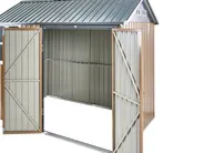 Gerätehaus NOCCIANO 313 cm 220 cm Metall Braun_1020010