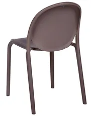 Set of 4 Garden Chairs BRUGNELLO Brown_1106798
