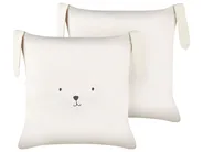Dekokissen 2er Set CONEY Baumwolle 45 x 45 cm Hellbeige_913199